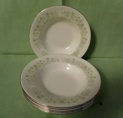 Buy 6 Vintage Wedgwood Katherine Bone China Rimmed Soup Bowls - 20.5 Cm (8 ) Dia'r • 19.99£