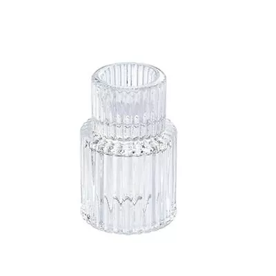 Buy Clear European Candlestick Stand Glass Glass Candle Holder  Dining Room • 5.82£
