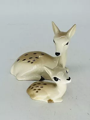 Buy Szeiler Doe And Foal Deer 1960 Handpainted Made In England 7cm • 12£