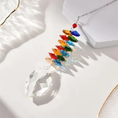 Buy Rainbow Love Heart Ball Macadam Prism Crystal Suncatcher Pendant Window Hanging • 4.39£