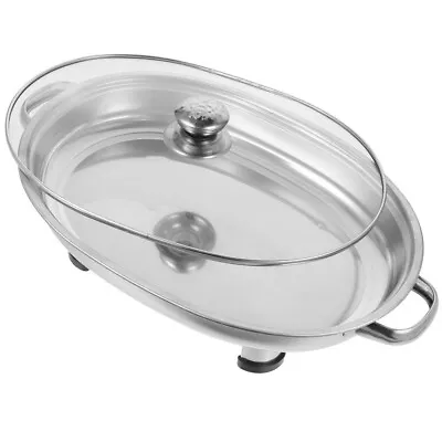 Buy  Buffet Serving Plate Classic Food Holder Stainless Steel Griddle Oval • 24.85£
