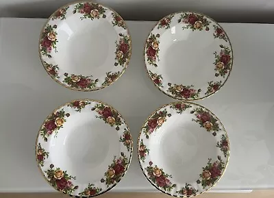 Buy Royal Albert Old Country Roses 4 Rimmed Soup Bowls • 80£