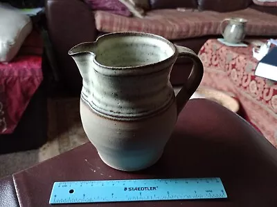 Buy Studio Pottery. Beige & Unglazed Stoneware Milk Jug. 4.5  Tall, 50cl Cap. • 11£