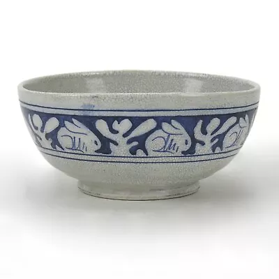 Buy Dedham Pottery Antique 7  Dia No. 3 Rabbit Serving Bowl Blue And White • 279.43£