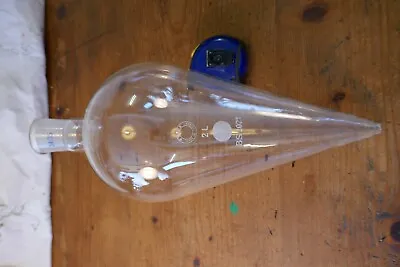 Buy Pyrex 2 Litre Conical Glass Chemistry Flask - Damaged Nozzle - Film Prop • 14.99£