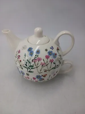 Buy Kew Royal Botanic Gardens Stoneware Tea For One Teapot & Cup Floral 2PC Set • 16.99£