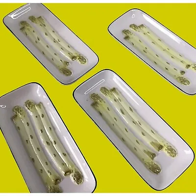 Buy Asparagus Spear Appetizers Plates Dishes Embossed Vig  Vegetable Four • 15.36£