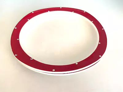 Buy 2 X Midwinter Style Lord Nelson Staffordshire Red White Polka Dots Dinner Plates • 25£