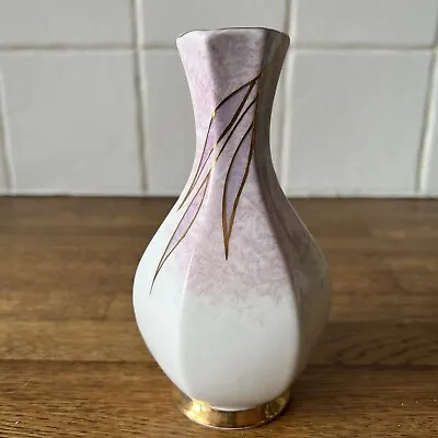 Buy Vintage Royal Tara Bone China Vase Hand Painted Ireland 94 Signed Gold Pink Gold • 24.50£