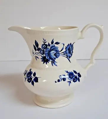 Buy Lord Nelson Pottery White W/ Blue Florals Transferware Pitcher England Pre-owned • 21.80£
