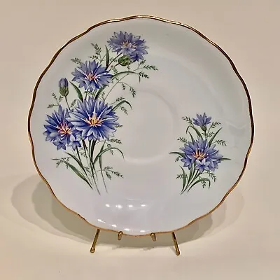 Buy Vintage Colclough Royal Vale Blue Cornflowers Bone China Saucer Made In England • 19.28£