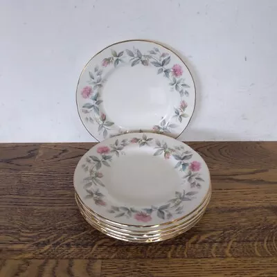 Buy Set Of 6 Duchess Bone China BRAMBLE ROSE Side / Tea Plates 6.5  • 16.99£