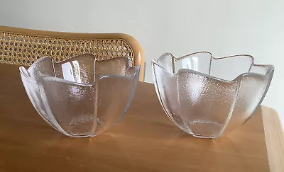 Buy X2 Vintage Dartington Crystal Small Party Snack Bowls Clear Textured Dishes VGC • 6.50£