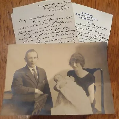 Buy 1923 A Watson Wemyss Edinburgh Letters X 9 To His Son E Watson Wemyss & Family • 12.99£