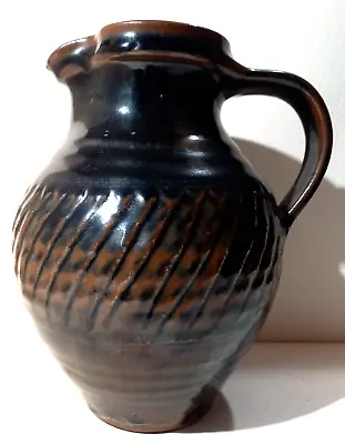 Buy Mirek Smisek Studio Pottery Tenmoku Glaze Large Jug 1960s • 30£