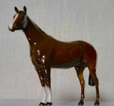 Buy Beswick Large Thoroughbred Stallion Beautiful Rare Bay Brown Gloss Model No.1772 • 59.99£