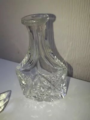 Buy Vintage Perfume Bottle Decanter Cut Glass Crystal Unused. 13cm Tall Nice Gift • 18£