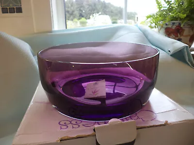 Buy Large Caithness Glass Purple Fruit Bowl With Original Box • 25£