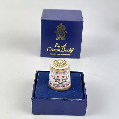 Buy Vintage Boxed Royal Crown Derby Fine Bone China Thimble Brittany • 9.95£