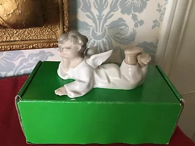 Buy Lladro Figurine Angel Lying Laying Down Resting Thinking Bored Cherub 4541 • 12£