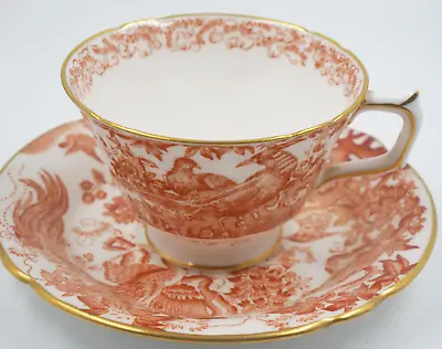 Buy Beautiful Royal Crown Derby Red Aves Cup And Saucer Fine English Bone China • 22.50£
