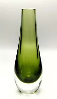Buy MCM Vintage 1960s Caithness Stroma Moss Green Bud Vase - Domhnal O'Broin - 1961 • 14.99£