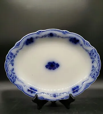 Buy Antique W H Grindley Flow Blue Clover Serving Meat Platter The Imperial 12  • 58.44£