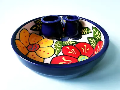 Buy Preloved Spanish Hand Painted Delrio Salado Tapas Olives Pottery Ceramic Dish • 24.99£