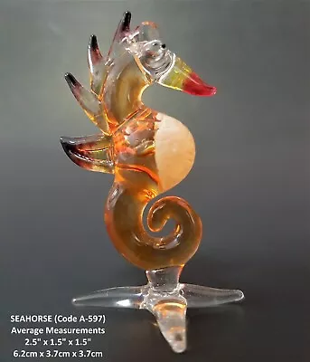 Buy BEAUTIFUL Glass SEAHORSE Glass Ornament Glass Animal Decorative Glass Figurine • 5.15£