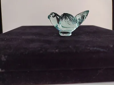 Buy Small Blue Art Glass Bird 1  Tall 2.25  Long Mint • 23.70£