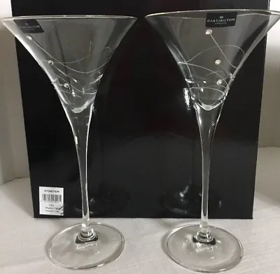 Buy Dartington Crystal Glitz Martini Glass Crystallized Swarovski Elements Set Of 2 • 66.29£