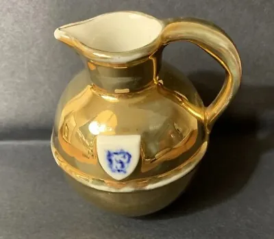 Buy Cute Small Jersey Pottery Gold Coloured Jug . • 3£