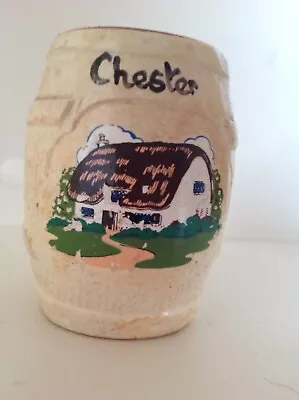 Buy Chester, Souvenir Match Holder Barrel,by Manor Ware ,reg No ,vintage Collectable • 3.99£