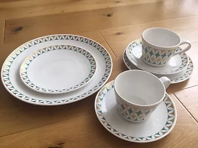 Buy Royal Tuscan Vintage ‘Pagentry’ 2 X Cups, Saucers, Side Plates & Sandwich Plate • 20£