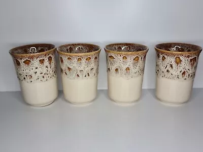 Buy Fosters Pottery Redruth Cornwall Honeycomb 4 X Mugs 4 Inches • 9.99£