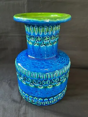 Buy Vintage Bitossi Aldo Londi Italy Rare Vase With Green Details. Marked Bottom • 333.07£