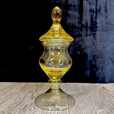 Buy Princess House Crystal Glass Covered Candy Apothecary Footed Pedestal Jar 8.5” • 20.79£