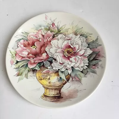 Buy Poole Pottery Floral Plate 15cm Vase Of Flowers Pink Red Green White BU • 5£