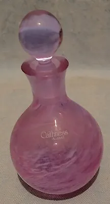 Buy Vintage Caithness Perfume Bottle With Stopper Hand Blown Glass  Pink Swirls  • 20£