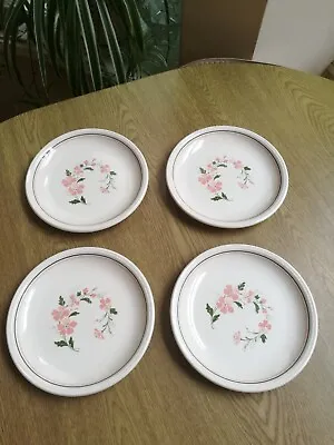 Buy Vintage Staffordshire Tableware Pink Flower 4 X Side Plates 6.5  All Superb  • 5.50£