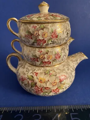 Buy JAMES KENT Stacked Teapot 'Tea For One’ SET Floral Pattern Excellent Condition • 377.05£
