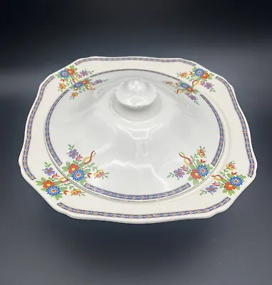 Buy Vintage Art Deco Alfred Meakin Cream Floral Tureen Serving Bowl & Lid 9” • 12£