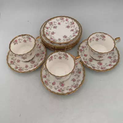Buy Queen Anne Harmony Rose 13 Piece Bone China Tea Set Cups Saucers Plates #GL • 16.14£