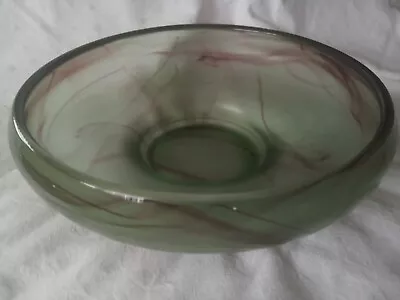 Buy Art Deco Davidson Topaz-briar Cloud Glass Bowl-24 Cm In Diameter • 15£