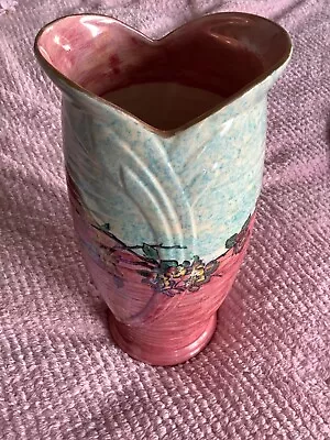 Buy Vintage Arthur Wood  Pink Floral Vase 30x14cm • 19.99£