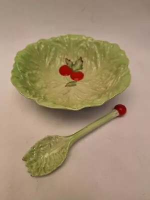 Buy Vintage Carlton Ware Lettuce Leave Salad Bowl With Spoon -  Good Condition • 14.99£