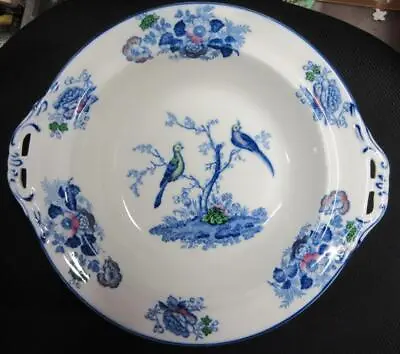 Buy Gorgeous BLUE & WHITE ORIENTAL BIRDS SERVING BOWL By WOOD & SONS, England • 19.17£