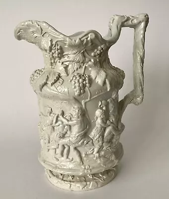 Buy Antique 1861 Charles Meigh Relief Moulded Stoneware Bacchanalian Dance Jug • 78£