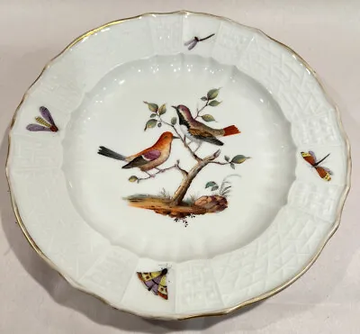Buy Antique Meissen Helena Wolfsohn Agustus Rex Ar Mark Porcelain 7 3/4  Bird Plate • 240.12£