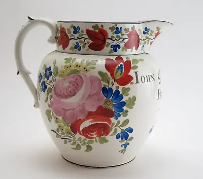 Buy English Bristol Or Swansea Pottery Pearlware Documentary Jug Dated 1819 • 975£
